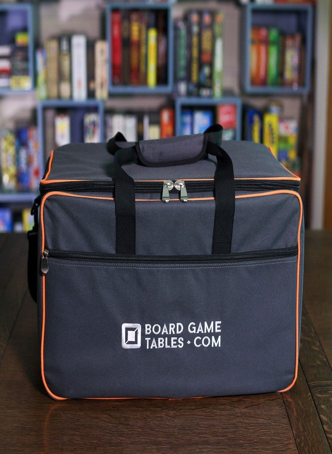 BOARD GAME TABLES.COM حقيبة ألعاب لوحية من Allplay Game Haul | حقيبة سفر مبطنة لألعاب الطاولة وتخزينها | حقيبة حمل متينة مزودة بحزام كتف، سعة كبيرة، تصميم مقاوم للماء (رمادي أكسفورد) - Image 3